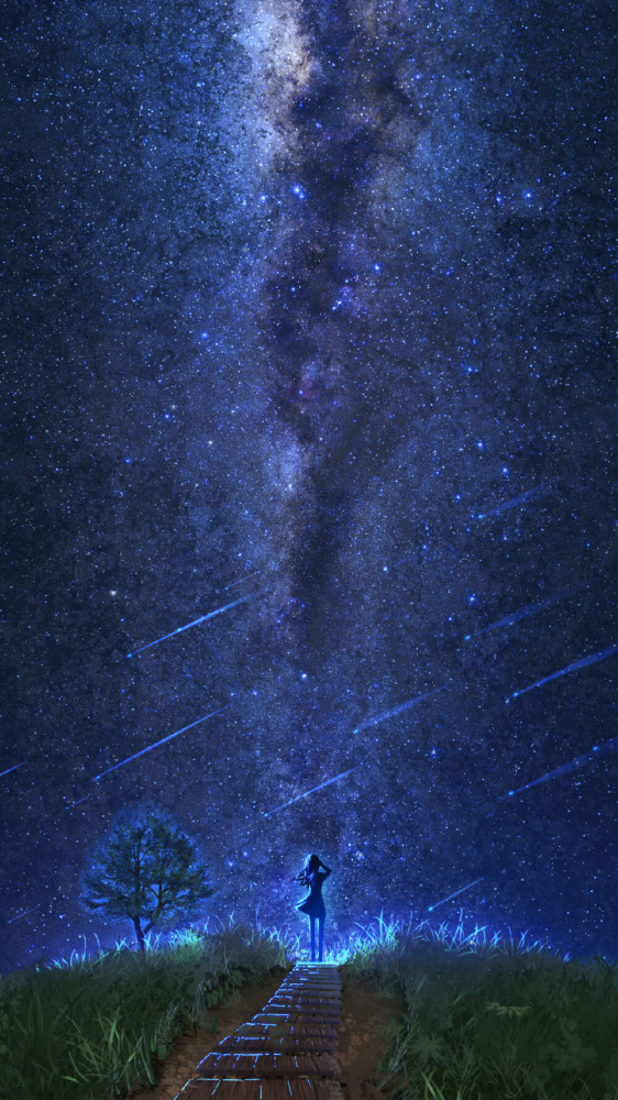 蓝色星空系列超清背景