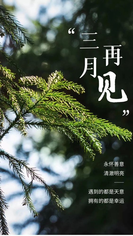 三月再见,四月你好,新的一月,好好努力,加油!