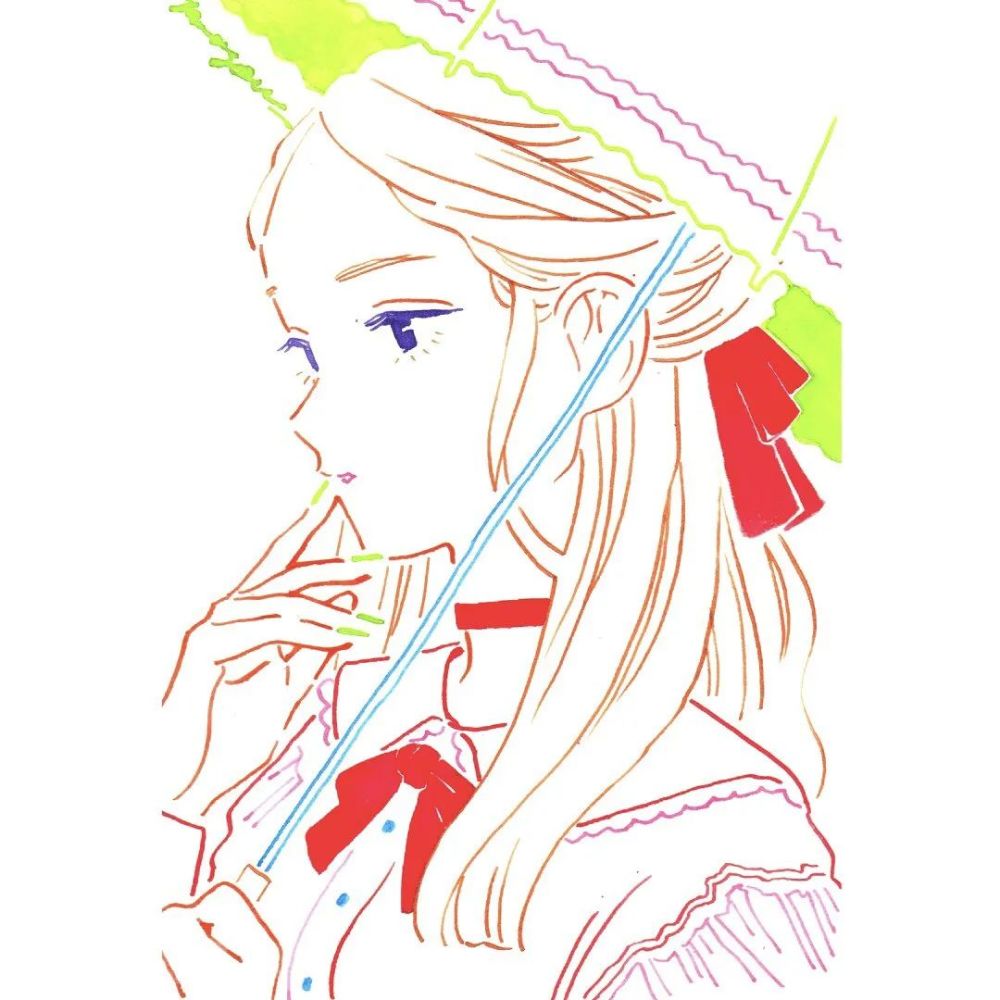 【插画头像】是夏天的味道!ins风极简线条动漫女生小清新高清头像