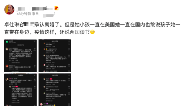 网红卓仕琳终于承认离婚否认抛弃儿子可孩子却在美国读书被质疑说谎