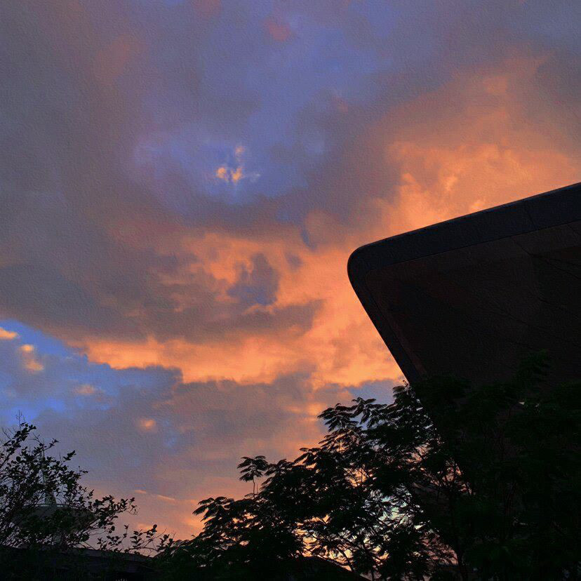ins夕阳背景图爱在黄昏日落时