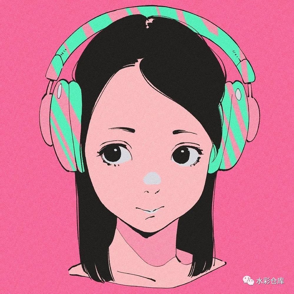 插画|赛博朋克 插画家 个性插画 颓废风 适合作为头像