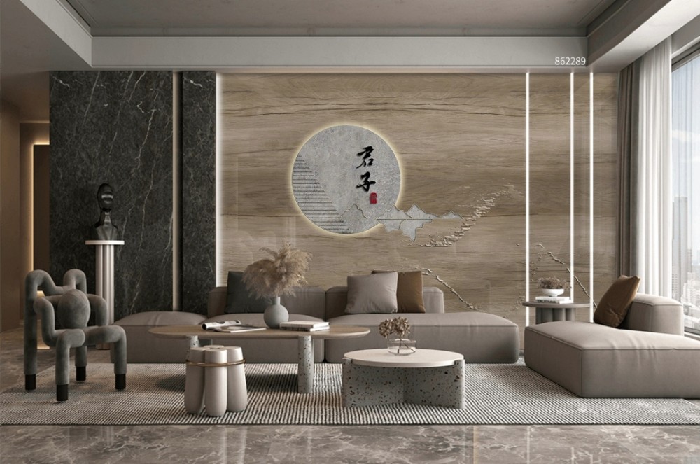 中国担当引领潮流,禅意悬空沙发背景墙彰显一份生活态度