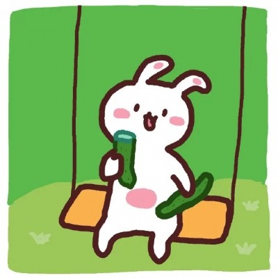 "慵懒兔兔可爱表情包"