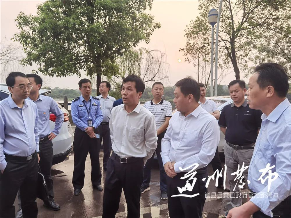 书记吴恢才调研道县排水管网新建及改造建设项目,刘军,朱云雁,罗锴