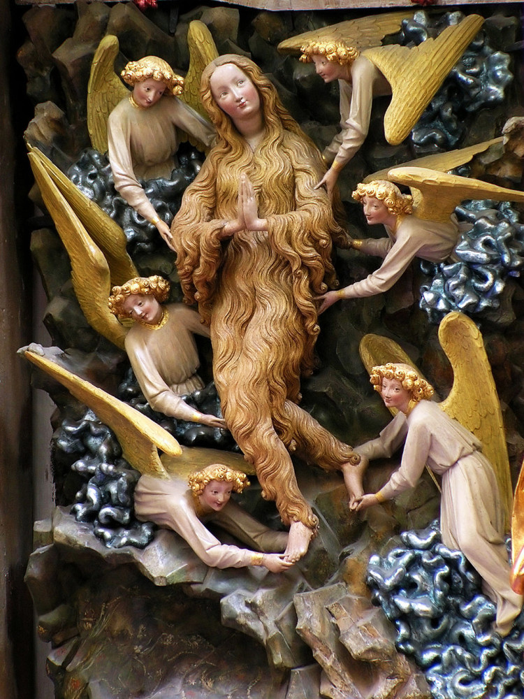 reni 1575—1642年)1635所绘《忏悔者抹大拉的玛丽亚》油画中,玛丽亚