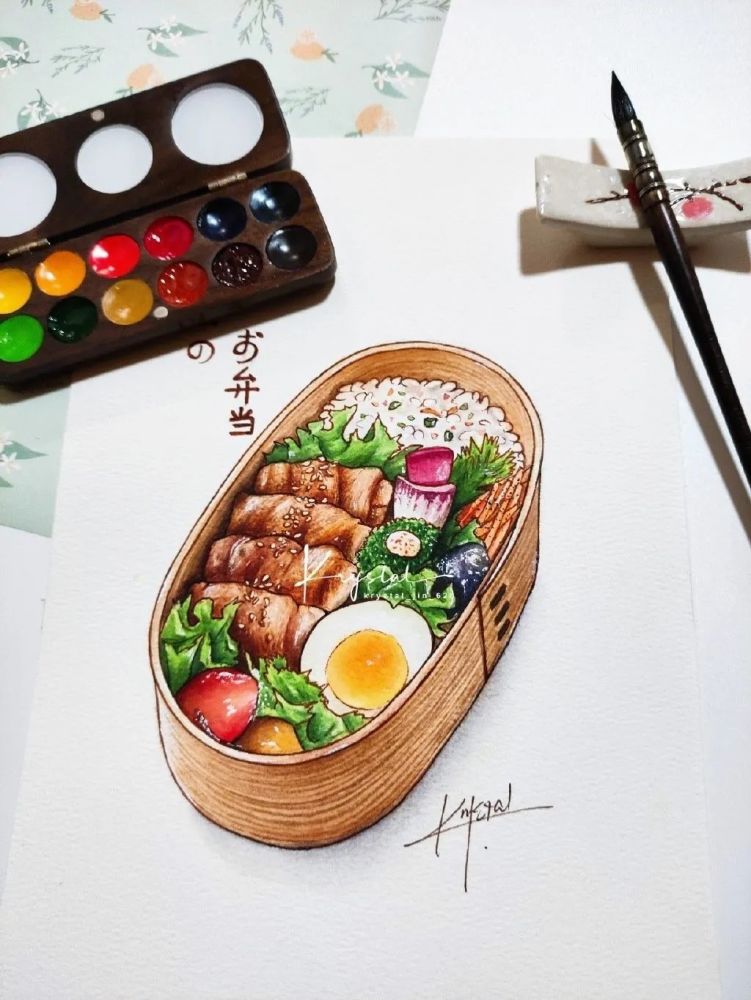 看了让人流口水的食物～水彩美食插画