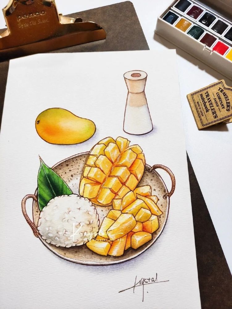 看了让人流口水的食物～水彩美食插画