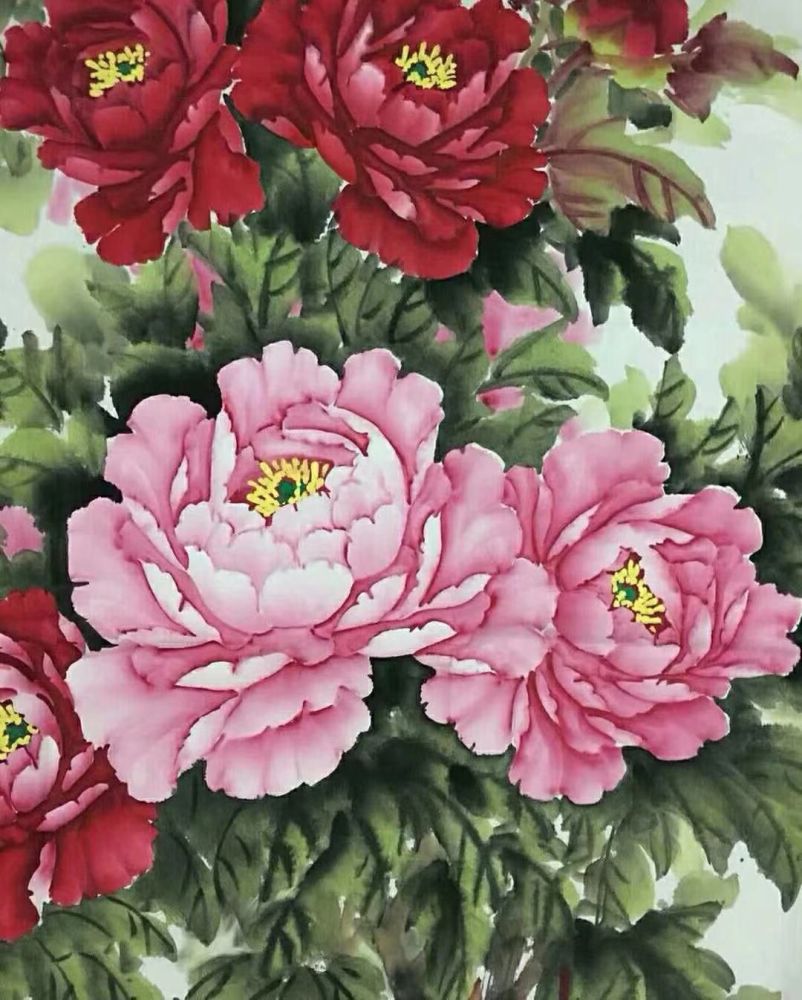 著名牡丹画家赵丽娜艺术作品欣赏