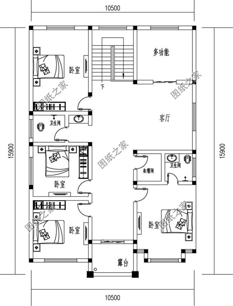 乡下建房二层户型图,这三款户型漂亮又简单,大方而温馨