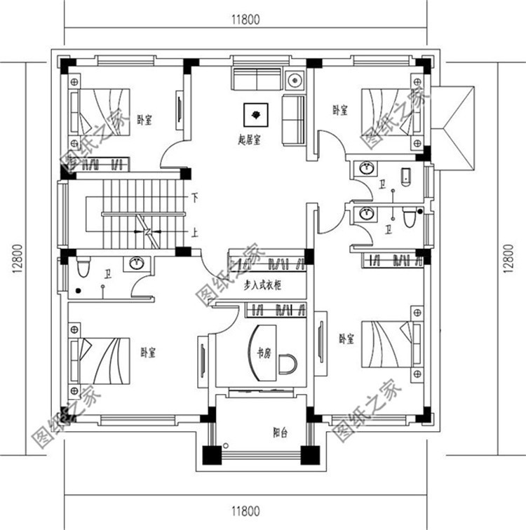 乡下建房二层户型图,这三款户型漂亮又简单,大方而温馨