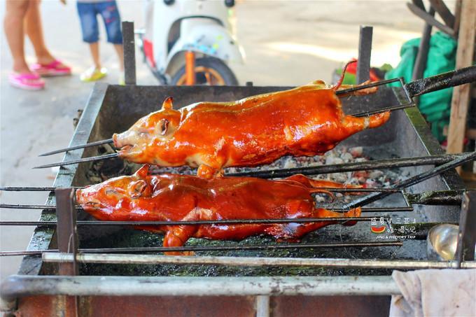 吃遍三亚之当地小吃推荐烤乳猪酥脆到掉渣