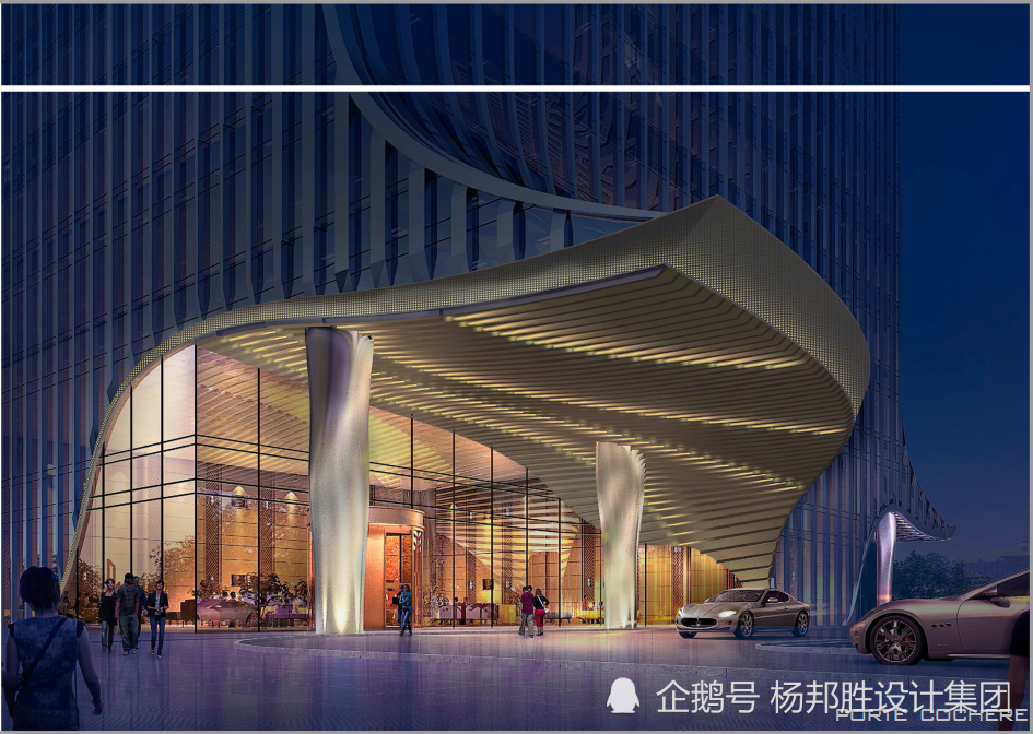 杨邦胜设计集团新作重庆高科希尔顿酒店_外观效果图