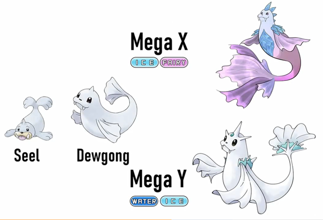 宝可梦mage进化x/y版本,白海狮成了宝石海狮,烈焰马进化天空马
