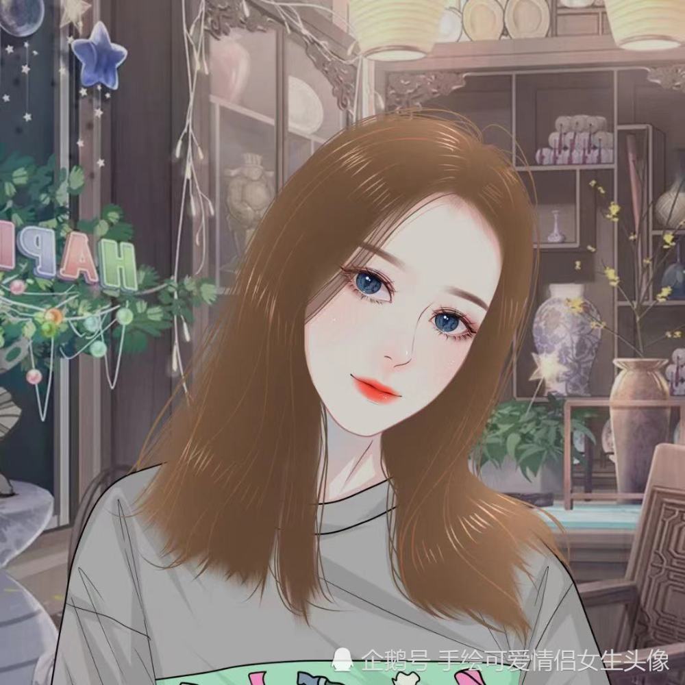 女生手绘头像,精致又唯美