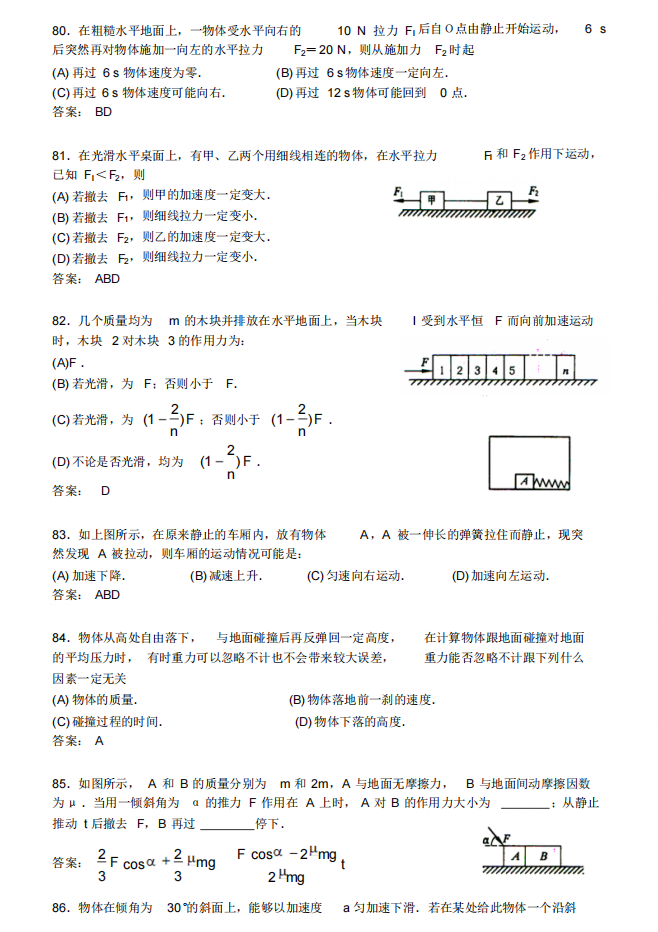 高中物理超全易错题归纳总结附答案解析全是干货避免入坑