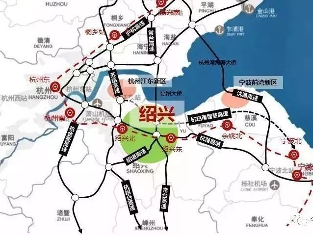 途径杭州市萧山区钱塘新区绍兴市柯桥区滨海新区上虞区这条高速又有新