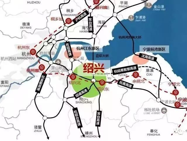 杭绍甬高速全长约52.8公里, 其中绍兴段29.3公里.