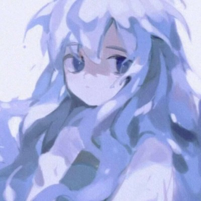 动漫系列女生头像|温柔的蓝色女生头像