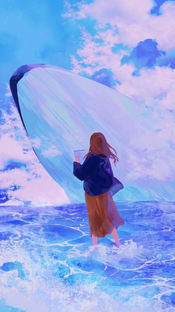 壁纸|梦幻蓝色治愈系壁纸