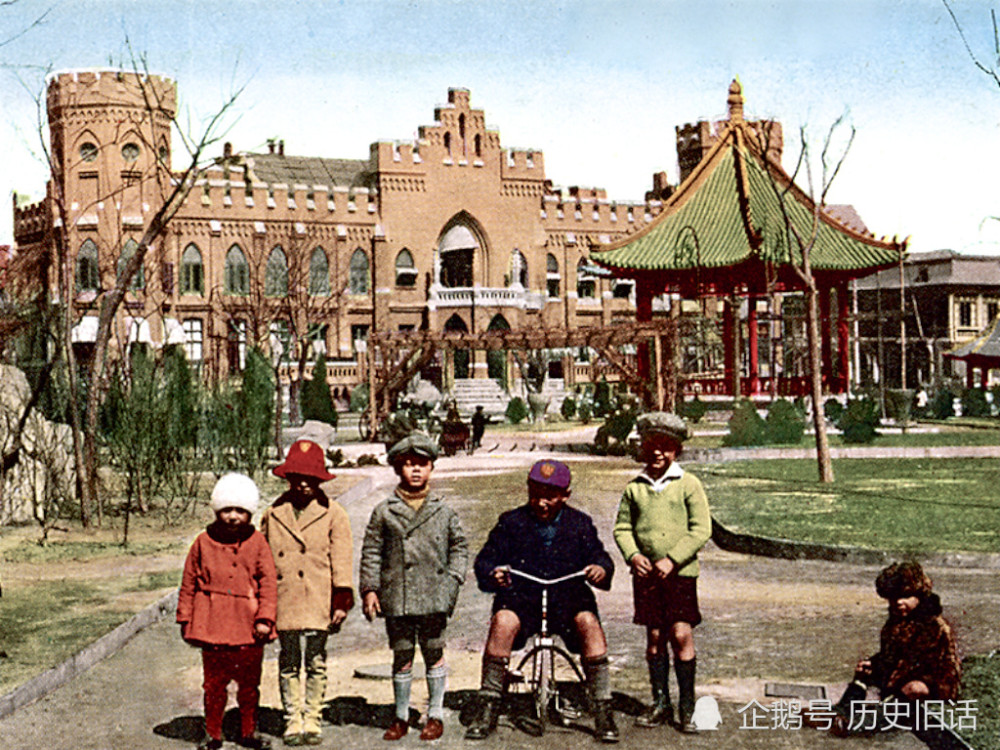 1930年天津各国租界彩色照英租界是外国在天津设立最早的租界