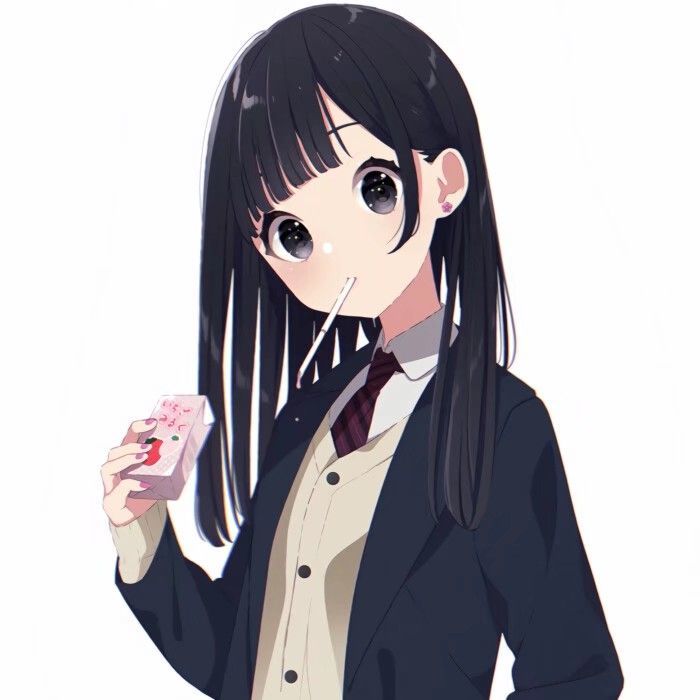 动漫头像 简单可爱日系漫女头
