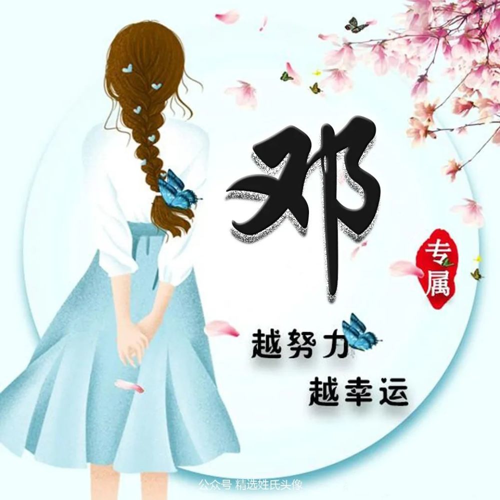 2021 古风情怀姓氏头像|越努力,越幸运,越开心,越幸福