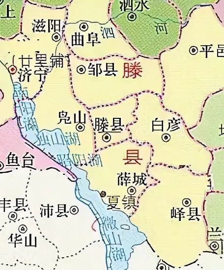 滕国国君说:"我是姬姓国家,先祖是文王之子错叔绣