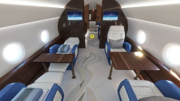 美超音速版"空军一号"机舱内部虚拟游览示意图.