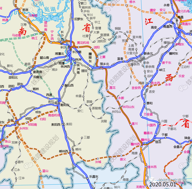 2021年这68条铁路计划开建!江西境内3条!赣州占2条