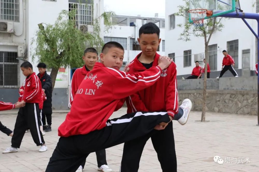 今日校园帅气少年习武塔沟练就一身高超武艺