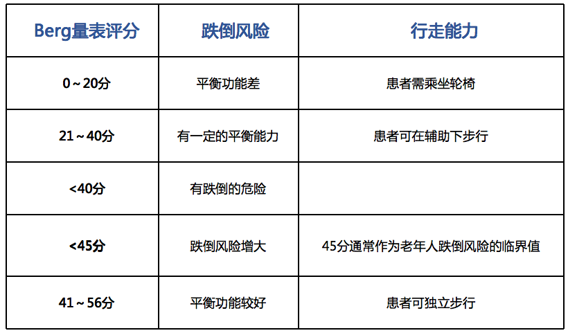 berg平衡量表-评分标准