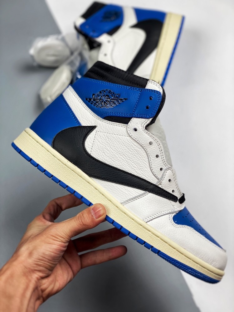 ts x fragment x air jordan白蓝倒钩篮球鞋