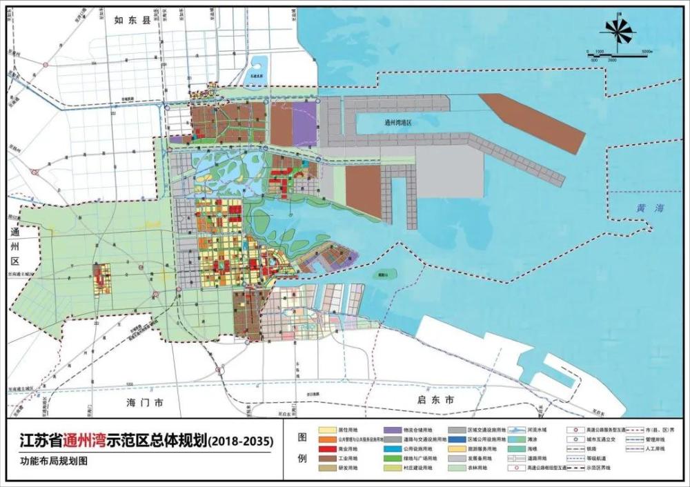 园区位于通州湾西南部,西起洋吕铁路,东至冬青路西侧400米及乐海大道