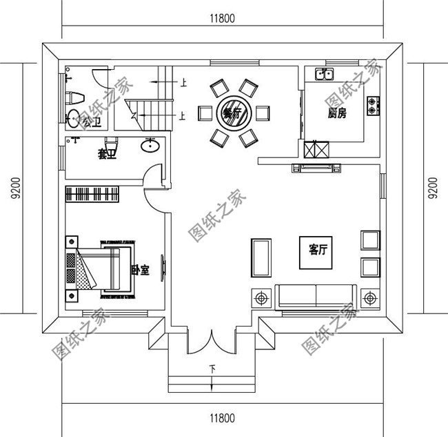 11x9米二层自建房设计图,干净大气,值得拥有