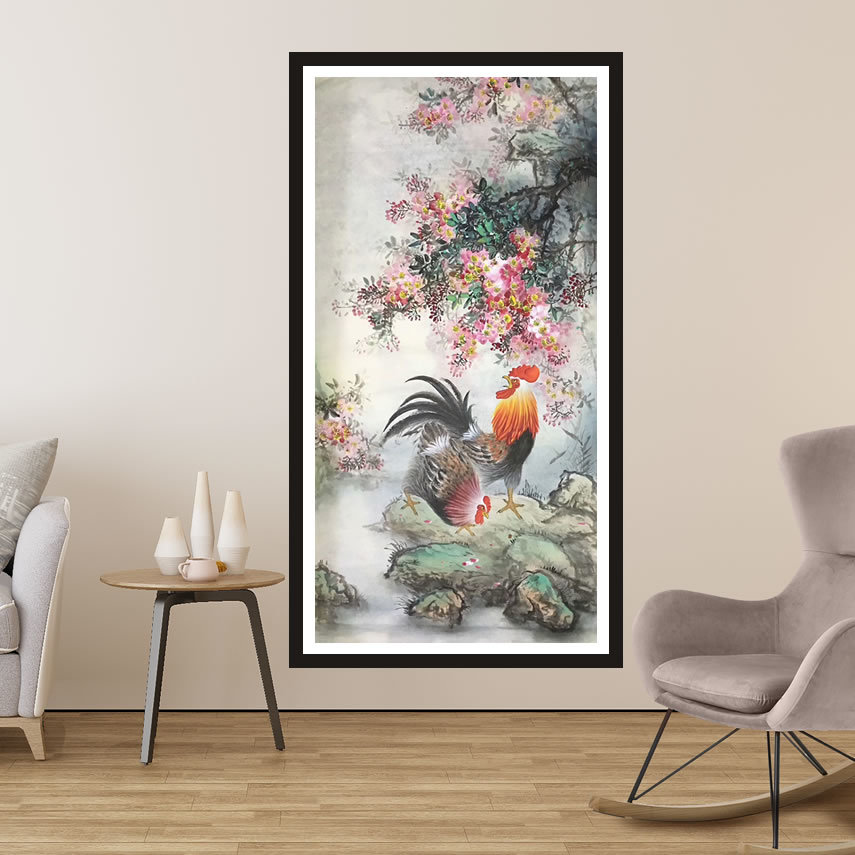 名家精品国画公鸡挂在家里,祝您吉祥如意开门大吉