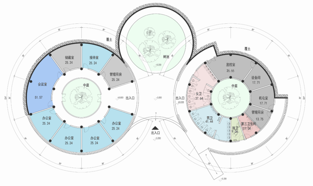 趣味建筑空间一层平面图