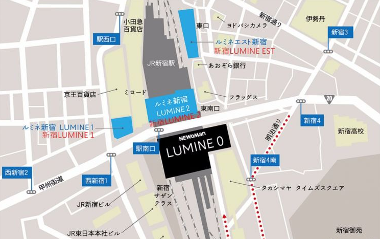 站点网络新宿站通过对车站设施,道路基建,周边建筑等进行一体化规划及