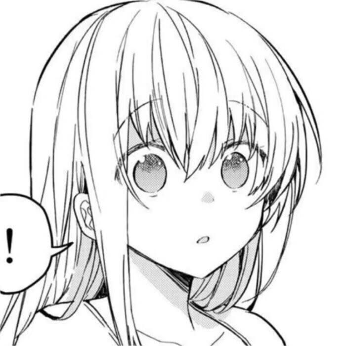 动漫头像二次元少女黑白头像