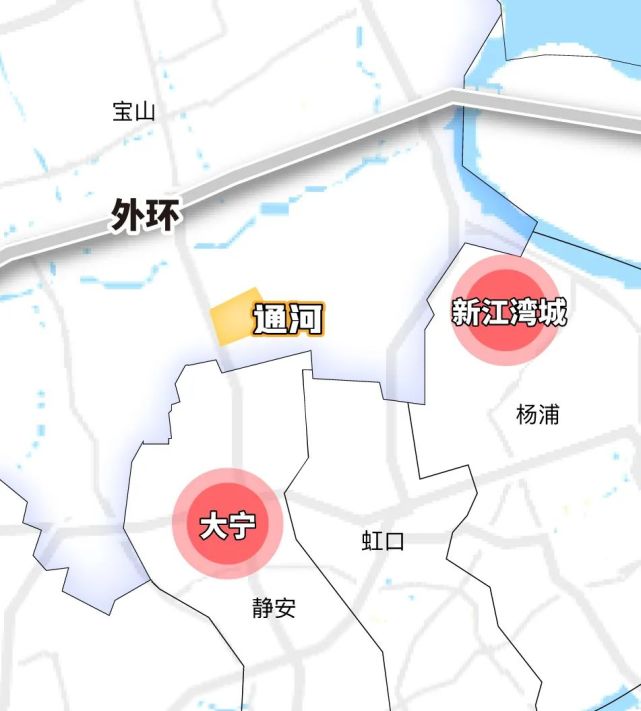 根据上海2035规划,板块北侧相邻即是呼兰路产业社区,西侧就是共康