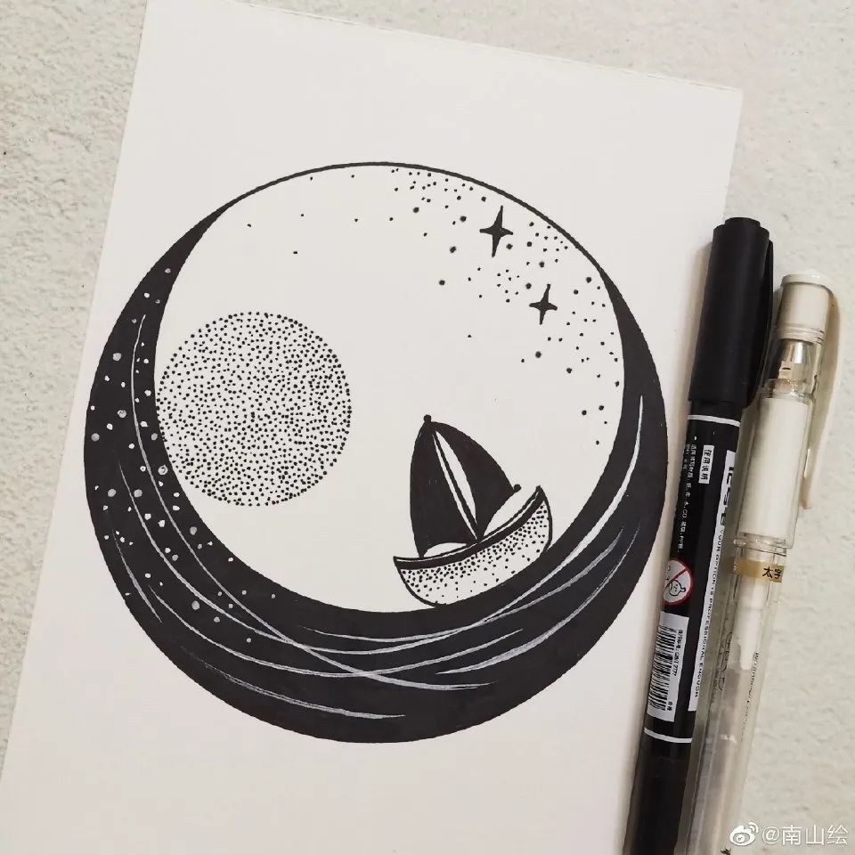 黑白画|你是我的星辰大海