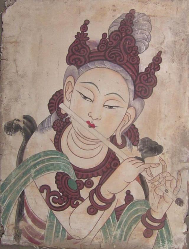 绝美敦煌壁画:大丈夫相的观世音,怀抱琵琶的飞天女,惊艳了世人