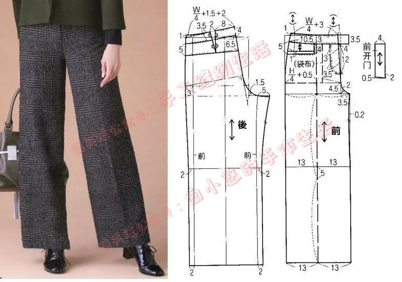 服装设计 | 永不过时的10款高级春秋阔腿裤结构纸样!