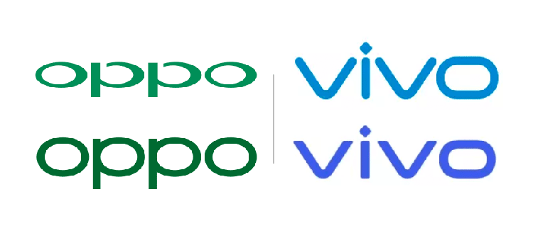 而oppo和vivo的logo不用说,谁看到都会非常熟悉,就算是爷爷奶奶们都能