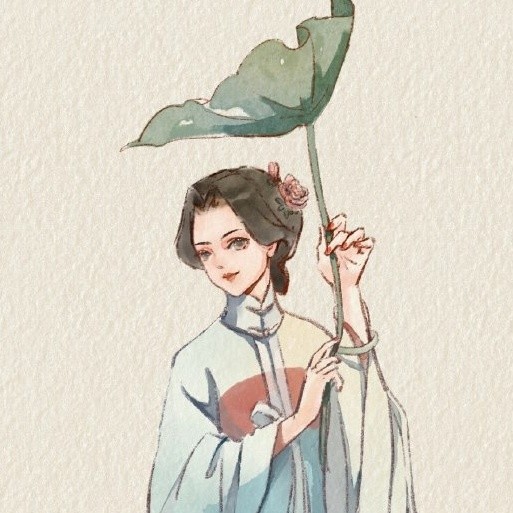 头像古风插画女生头像