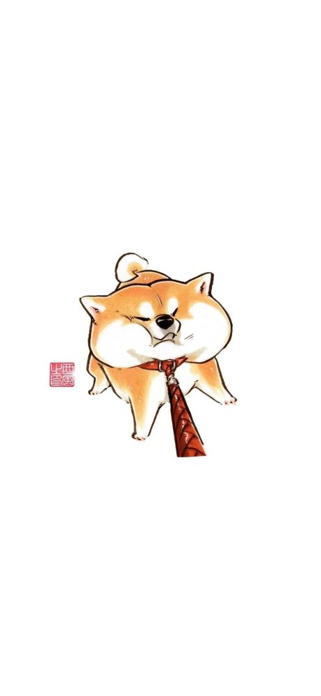 【手机壁纸】手绘卡通插画柴犬日常治愈温暖可爱高清手机壁纸2