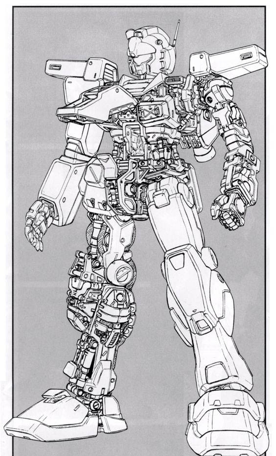 模玩控:高达机体内构插画,gp02好复杂
