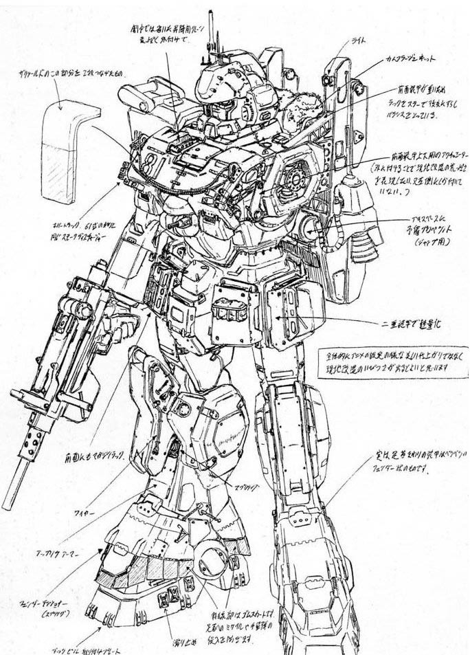 模玩控高达机体内构插画gp02好复杂