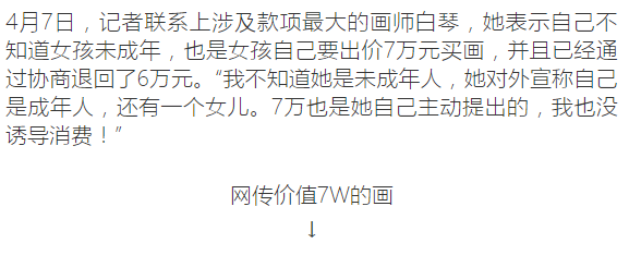 热点关注13岁女孩花70万买画这钱该退吗