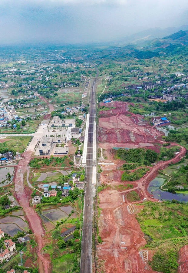 广安华蓥:全国综合型物流基地高兴货场建设快速推进|广安|华蓥市|川渝